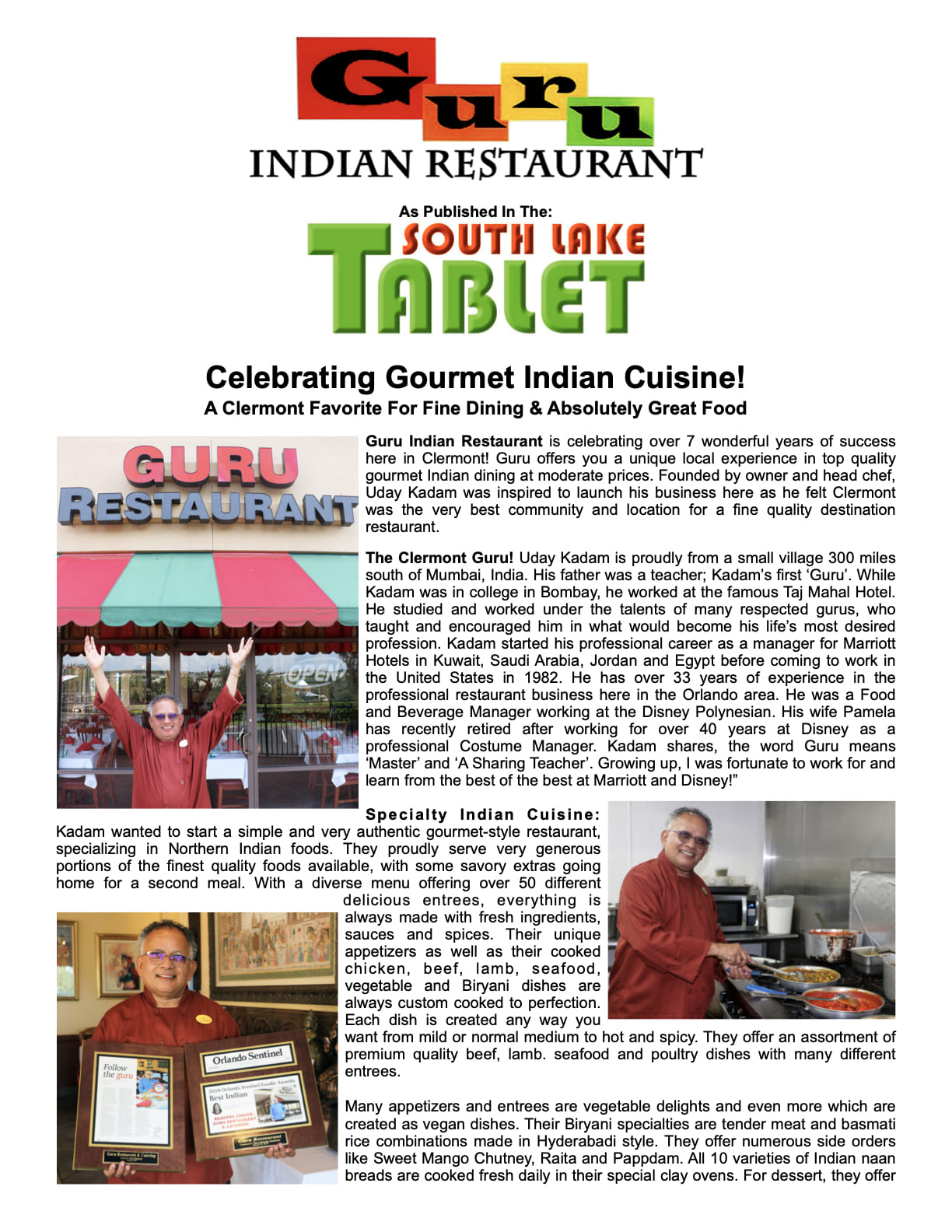 Guru Restaurant Celebrating Indian Cuisine In Clermont